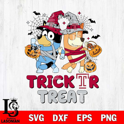 Temple Owls Bluey Trick or Treat Halloween 2 Svg Eps Dxf Png File, Digital Download, Instant Download