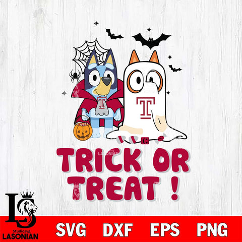 Temple Owls Bluey Trick or Treat Halloween Svg Eps Dxf Png File, Digital Download, Instant Download