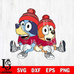 Temple Owls Bluey & Bingo Christmas Svg Eps Dxf Png File, Digital Download, Instant Download