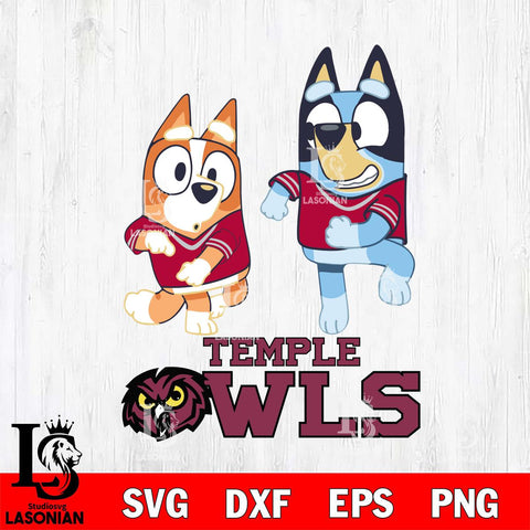 Temple Owls Bluey with Chilli Dance Svg Eps Dxf Png File, Digital Download, Instant Download