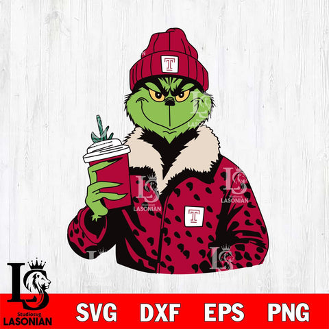 Temple Owls Boujee Grinch 12 Svg Eps Dxf Png File, Digital Download, Instant Download