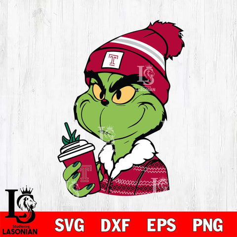 Temple Owls Boujee Grinch Svg Eps Dxf Png File, Digital Download, Instant Download