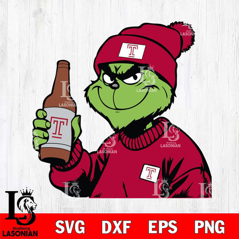 Temple Owls Boujee Grinch 5 Svg Eps Dxf Png File, Digital Download, Instant Download