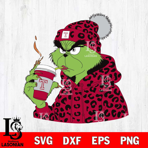 Temple Owls Boujee Grinch 8 Svg Eps Dxf Png File, Digital Download, Instant Download
