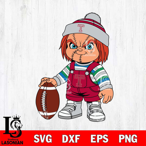 Temple Owls Chucky Horror 6 Svg Eps Dxf Png File, NCAA svg, Digital Download, Instant Download