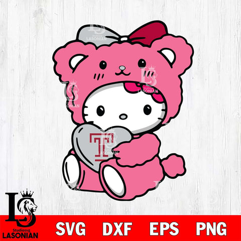 Temple Owls Cute Hello Kitty 3 Svg Eps Dxf Png File, Digital Download, Instant Download