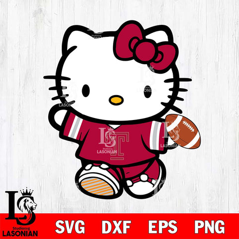 Temple Owls Cute Hello Kitty Football 7 Svg Eps Dxf Png File, NCAA svg, Digital Download, Instant Download