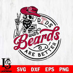 Temple Owls Dad With Beard Are Better Svg Eps Dxf Png File, Digital Download, Instant Download