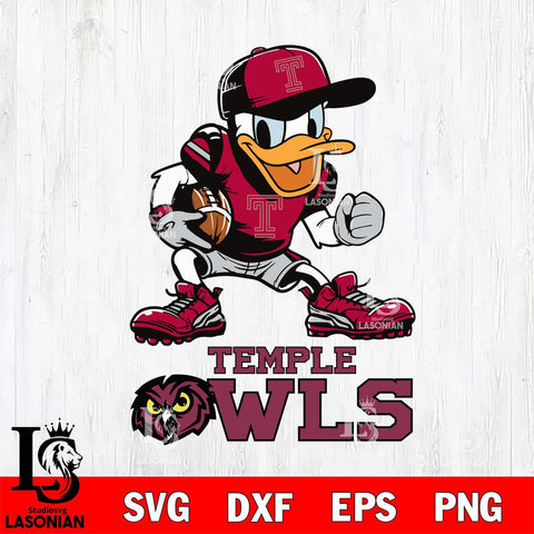 Temple Owls Donal Duck Disney, Svg Eps Dxf Png File, Digital Download