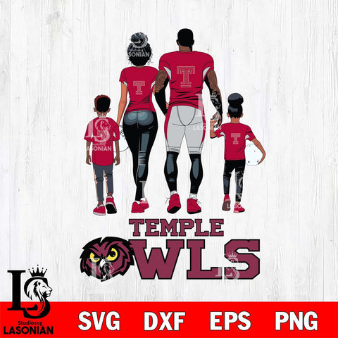Temple Owls Family Love Rugby SVG DXF EPS PNG FILE,NCAA SVG, Father day Digital Download,Instant Download, Silhouette