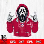 Temple Owls Ghostface Scream Football Halloween Svg Eps Dxf Png File, NCAA svg, Digital Download, Instant Download