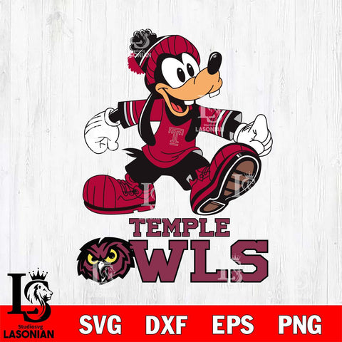 Temple Owls Goofy Cool Sport SVG DXF EPS PNG FILE,NCAA svg ,Football Digital Download,Instant Download, Silhouette