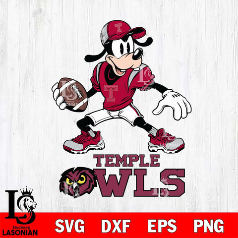 Temple Owls Goofy Disney, Svg Eps Dxf Png File, Digital Download