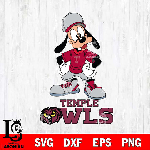 Temple Owls Goofy Sport SVG DXF EPS PNG FILE,NCAA svg ,Football Digital Download,Instant Download, Silhouette
