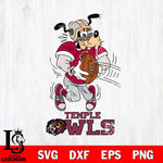 Temple Owls Goofy Sport Football SVG DXF EPS PNG FILE,NCAA svg ,Football Digital Download,Instant Download, Silhouette