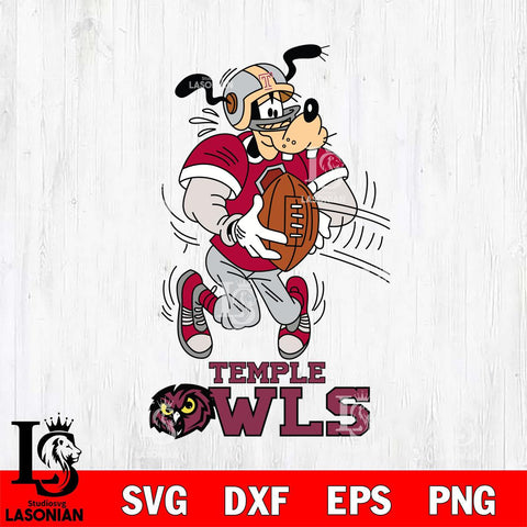 Temple Owls Goofy Sport Football SVG DXF EPS PNG FILE,NCAA svg ,Football Digital Download,Instant Download, Silhouette