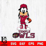 Temple Owls Goofy rugby SVG DXF EPS PNG FILE,NCAA svg ,Football Digital Download,Instant Download, Silhouette