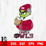 Temple Owls Grinch Bougie Christmas Cut Files Cricut, Svg Dxf Eps Png file, Digital download , Silhouette