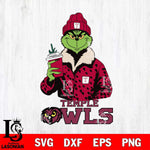 Temple Owls Grinch Christmas Cut Files Cricut, Svg Dxf Eps Png file, Digital download , Silhouette