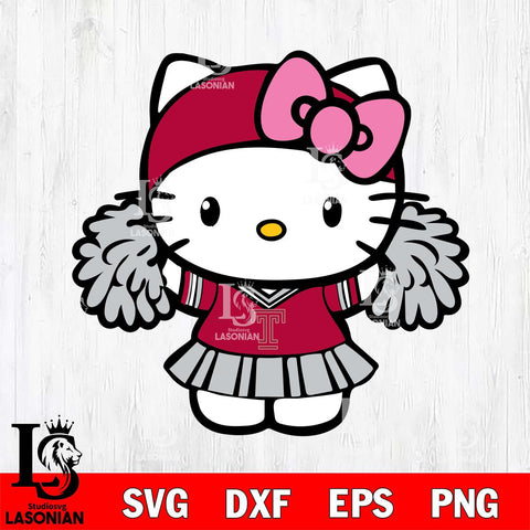 Temple Owls Hello Kitty Cheerleader 5 Svg Eps Dxf Png File, Digital Download, Instant Download