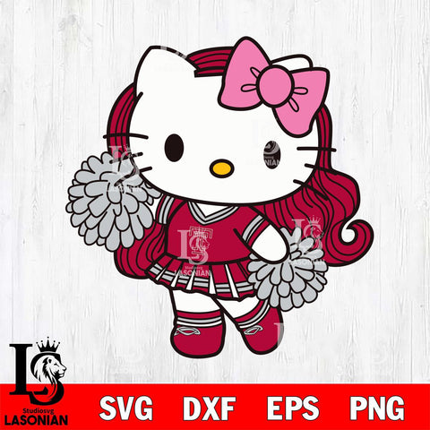 Temple Owls Hello Kitty Cheerleader 7 Svg Eps Dxf Png File, Digital Download, Instant Download