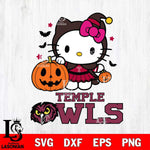Temple Owls Hello Kitty Horror 1 Svg Eps Dxf Png File, Digital Download