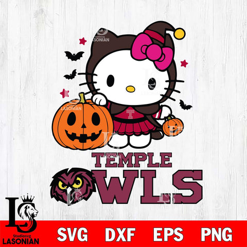 Temple Owls Hello Kitty Horror 1 Svg Eps Dxf Png File, Digital Download