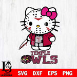 Temple Owls Hello Kitty Horror 3 Svg Eps Dxf Png File, Digital Download