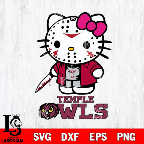 Temple Owls Hello Kitty Horror 3 Svg Eps Dxf Png File, Digital Download
