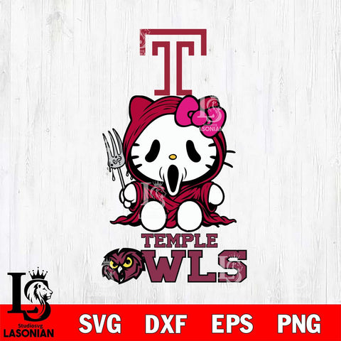 Temple Owls Hello Kitty Horror 4 Svg Eps Dxf Png File, Digital Download