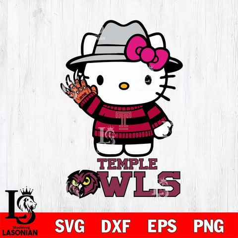 Temple Owls Hello Kitty Horror 6 Svg Eps Dxf Png File, Digital Download