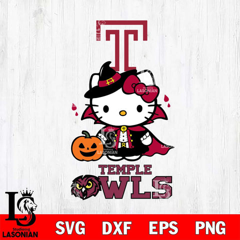 Temple Owls Hello Kitty Horror 9 Svg Eps Dxf Png File, Digital Download