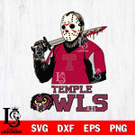 Temple Owls Jason Voorhees 11 Svg Eps Dxf Png File, Digital Download