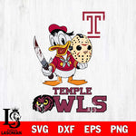 Temple Owls Jason Voorhees 12 Svg Eps Dxf Png File, Digital Download