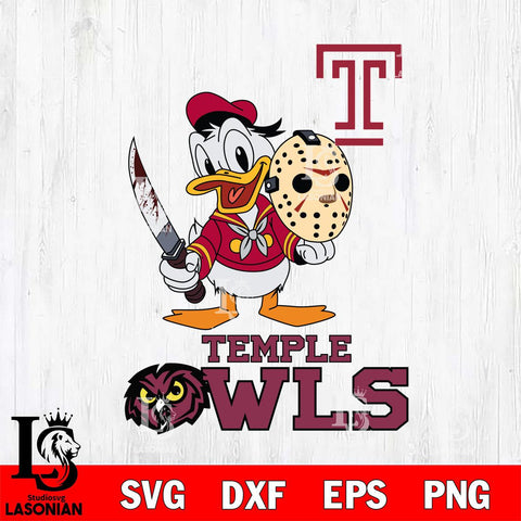 Temple Owls Jason Voorhees 12 Svg Eps Dxf Png File, Digital Download
