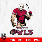 Temple Owls Jason Voorhees Svg Eps Dxf Png File, Digital Download