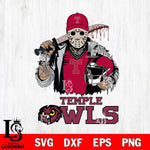 Temple Owls Jason Voorhees 2 Svg Eps Dxf Png File, Digital Download
