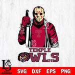 Temple Owls Jason Voorhees 6 Svg Eps Dxf Png File, Digital Download