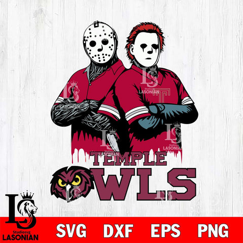 Temple Owls Jason Voorhees 8 Svg Eps Dxf Png File, Digital Download