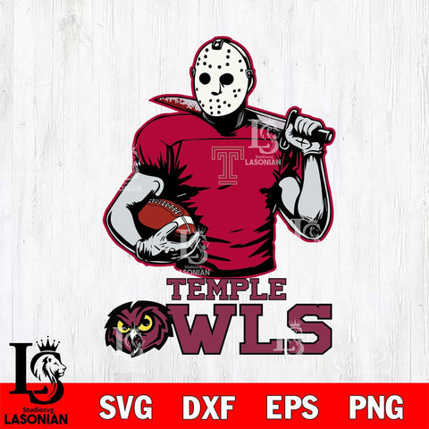 Temple Owls Jason Voorhees 9 Svg Eps Dxf Png File, Digital Download