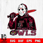 Temple Owls Jason Voorhees Horror 12 Svg Eps Dxf Png File, NCAA svg, Digital Download, Instant Download