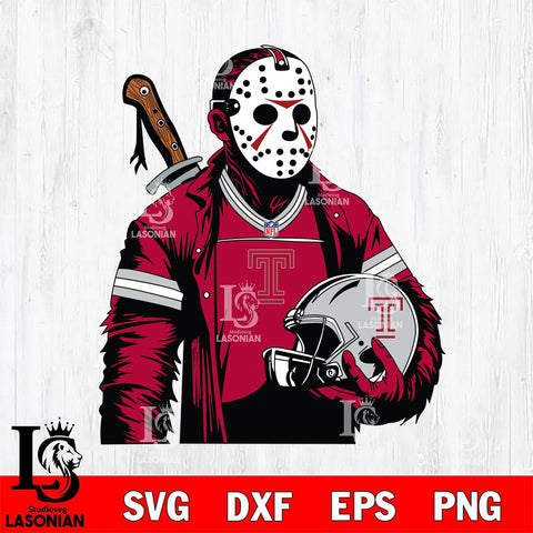 Temple Owls Jason Voorhees Horror 2 Svg Eps Dxf Png File, NCAA svg, Digital Download, Instant Download