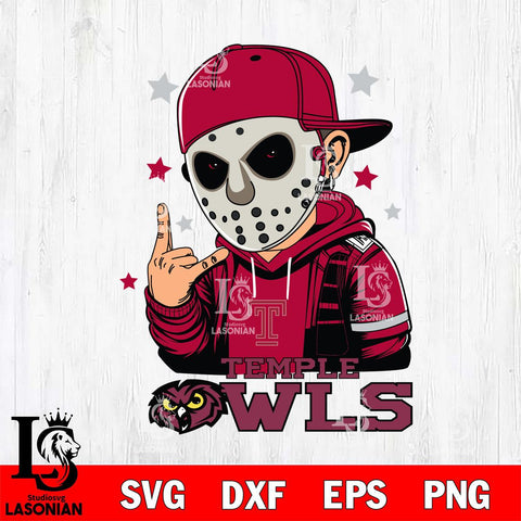 Temple Owls Jason Voorhees Horror 9 Svg Eps Dxf Png File, NCAA svg, Digital Download, Instant Download
