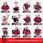 Temple Owls Jason Voorhees NCAA Bundle 12 SVG Svg Eps Dxf Png File, Digital Download