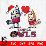Temple Owls Love Bluey Christmas Svg Eps Dxf Png File, Digital Download