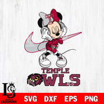 Temple Owls Minnie Mouse Dancing NIKE, Svg Eps Dxf Png File, Digital Download