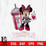 Temple Owls Minnie Mouse Fan And Coffee Svg Eps Dxf Png File, Digital Download, Instant Download