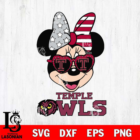 Temple Owls Minnie Mouse Love 2, Svg Eps Dxf Png File, Digital Download