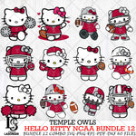 Temple Owls NCAA Bundle 12 Svg Eps Dxf Png File, NCAA svg, Digital Download, Instant Download