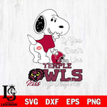 Temple Owls Snoopy If you dont like kiss SVG DXF EPS PNG FILE,Snoopy File Cut, NCAA Digital Download,Instant Download,Christmas Silhouette